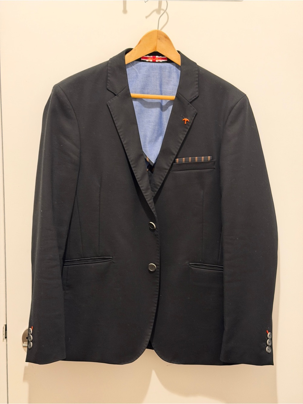 English Laundry Black Men's Blazer with Blue Lining